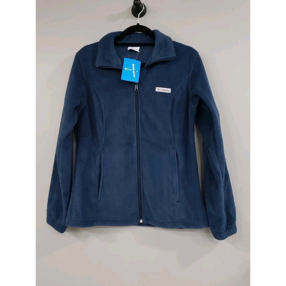 NEW Columbia Women's Blue Mount Cannon Full Zip Medium Fleece Jacket Navy Blue‎